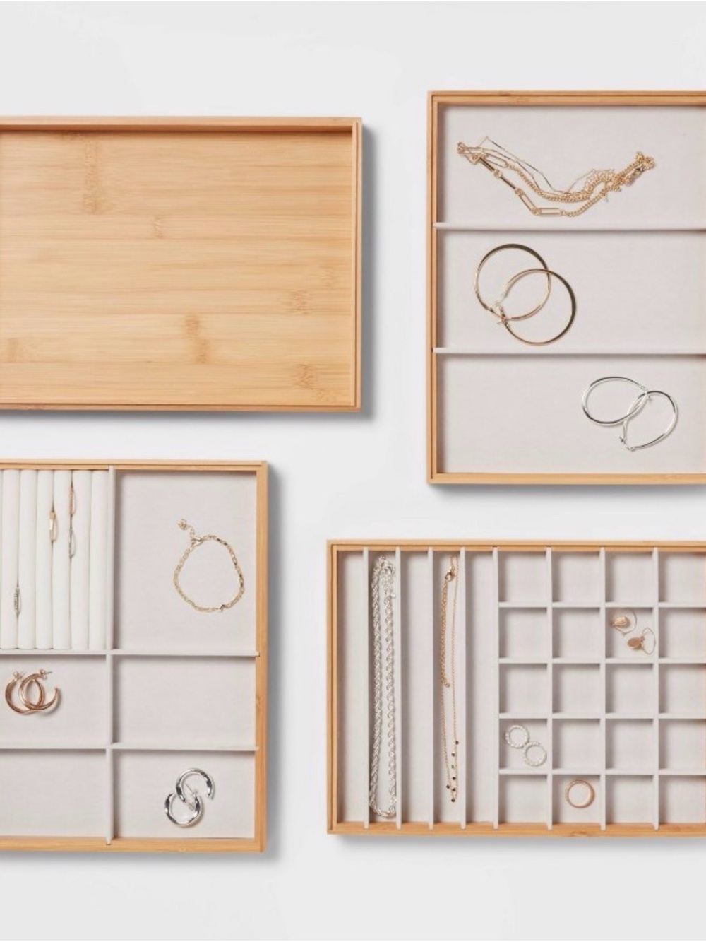 Brightroom Stackable Bamboo Accessory Organizer Set - Natural - Picture 5 of 5